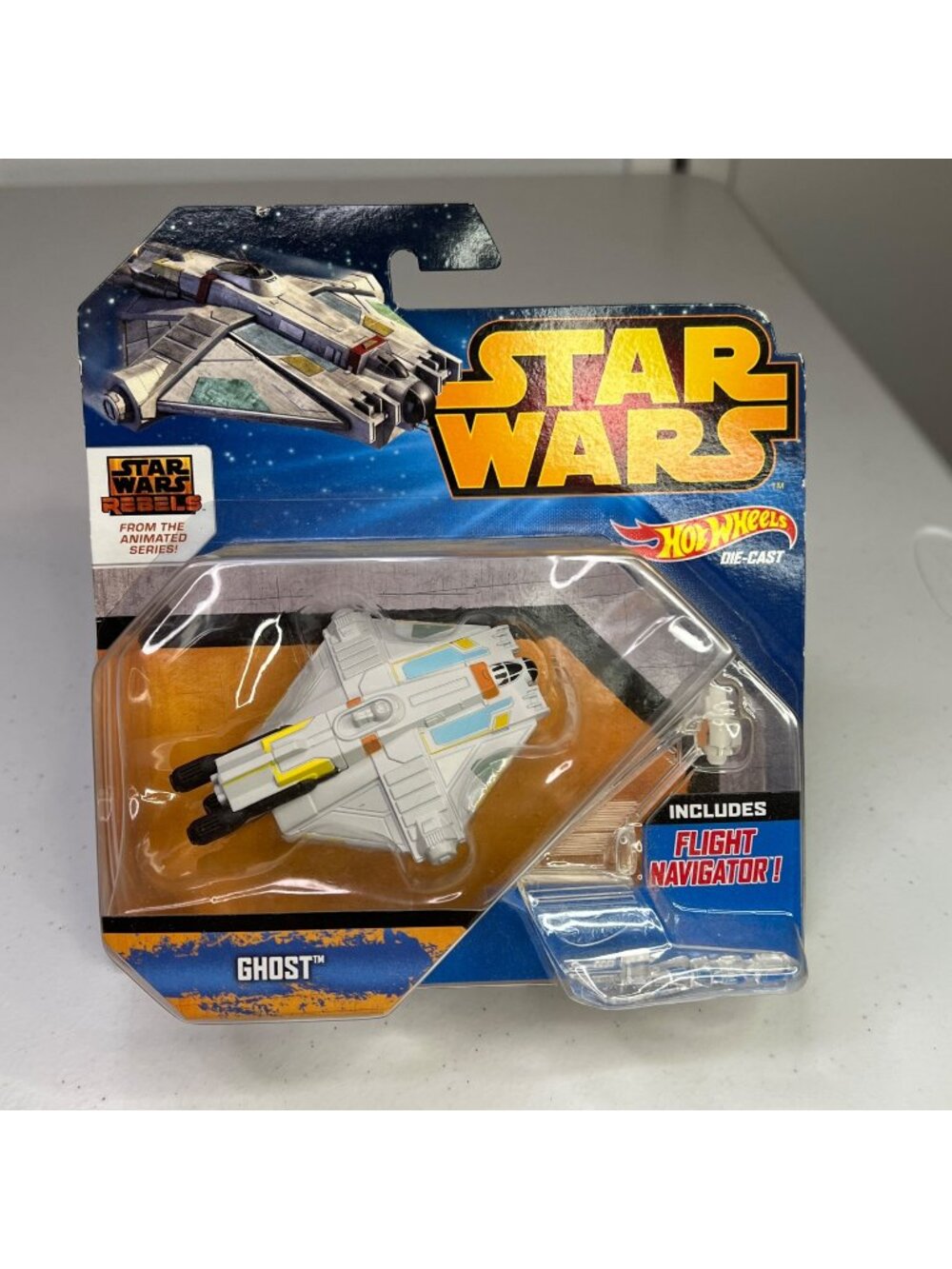 Star Wars Rebels Hot Wheels Ghost Die-Cast Starship With Flight Navigator